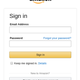 The fake Amazon login page